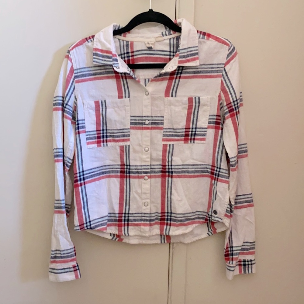 Roxy plaid button down - S